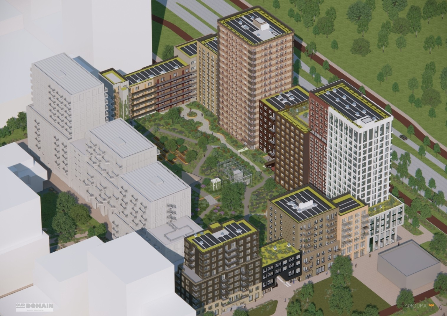 Artist Impressions ODUM duurzaamheid op dak